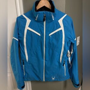 Spyder Women's Blue Ski Jacket with White Contrast
